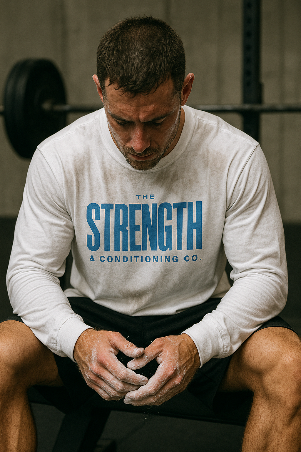 Max Effort: Blue Line Long Sleeve Tee